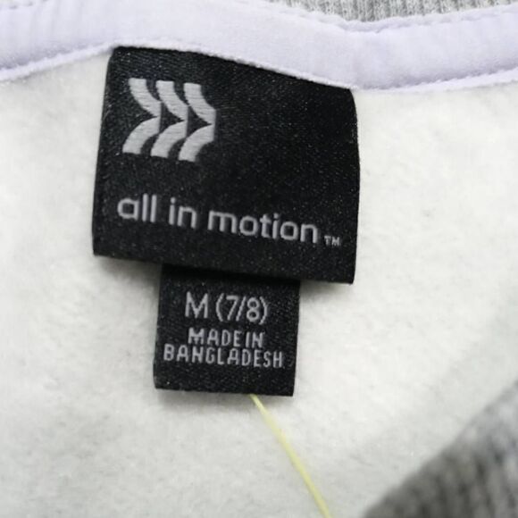 All In Motion Girls Heather Gray Fleece Front Twist Sweat Shirt -Q - Picture 3 of 3